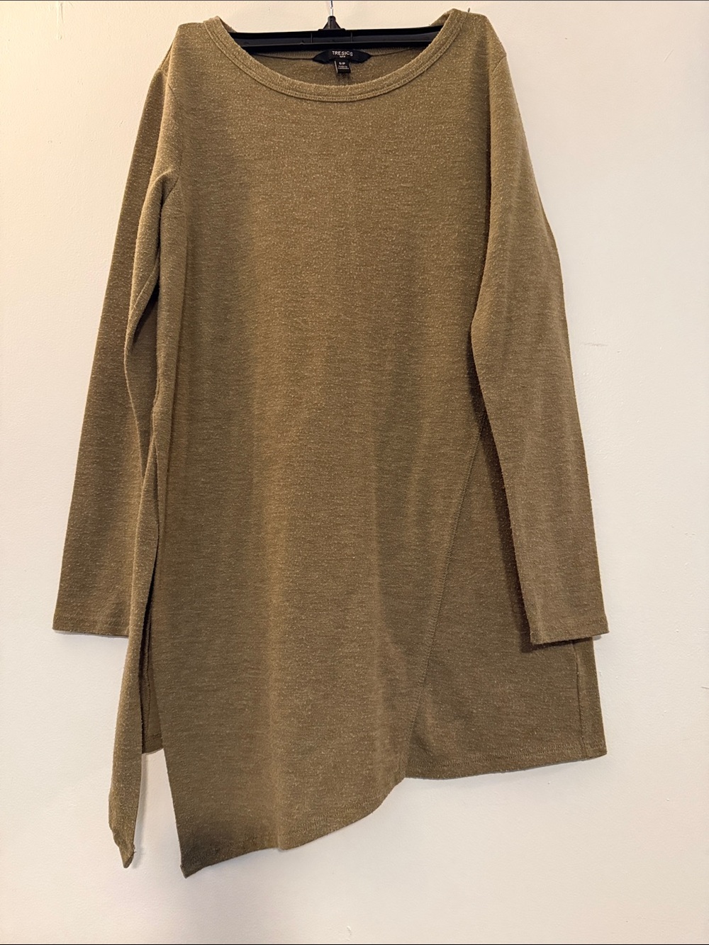 Tresics Olive Green Long Sleeve Tunic Top
